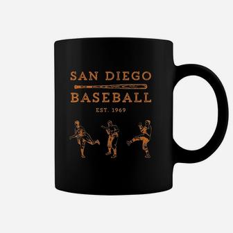 Classic San Diego Baseball Fan Retro Vintage Coffee Mug - Seseable