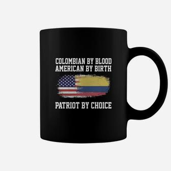 Colombian By Blood American By Birth Patriot Tshirt Coffee Mug - Seseable
