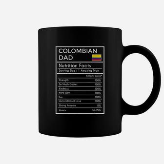 Colombian Dad Gift Funny Nutrition Facts Fathers Day Coffee Mug - Seseable