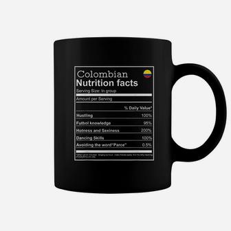 Colombian Nutrition Facts Funny Cool Graphic Coffee Mug - Seseable