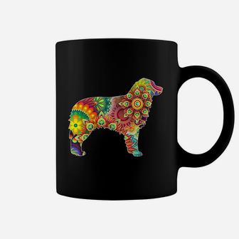 Colorful Abstract Art Australian Shepherd Coffee Mug - Seseable