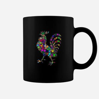 Colorful Chinese Zodiac Animal Symbol Rooster Coffee Mug - Seseable