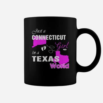 Connecticut Girl In Texas Coffee Mug - Seseable