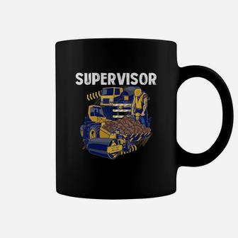 Construction Supervisor Safety T-shirt Road Highway Workers Coffee Mug - Seseable