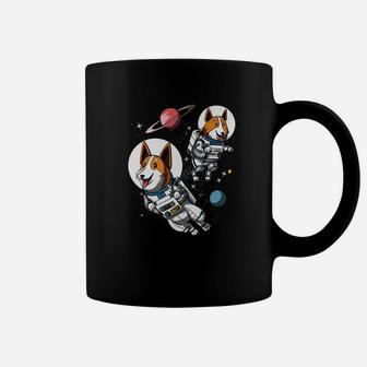 Corgi Dogs Space Astronauts Cute Womens Girls Coffee Mug - Seseable