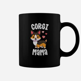 Corgi Mom For Women Dog Mama Red Tricolor Corgi Coffee Mug - Seseable