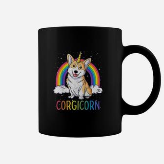 Corgicorn Corgi Unicorn Girls Space Galaxy Rainbow Coffee Mug - Seseable
