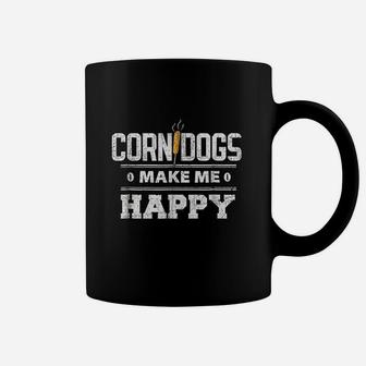 Corn Dogs Make Me Happy Love Corn Dogs Coffee Mug - Seseable