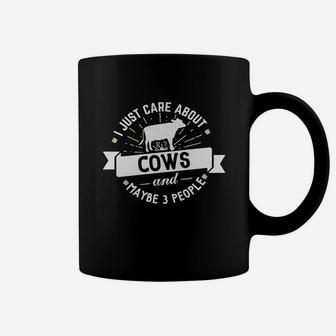 Cows T-shirt - I Just Care About Cows Coffee Mug - Seseable