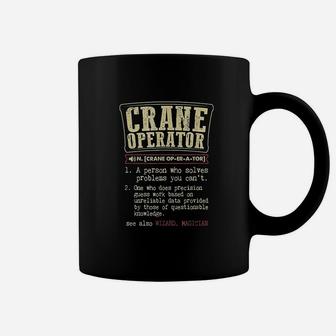 Crane Operator Funny Dictionary Definition Coffee Mug - Seseable