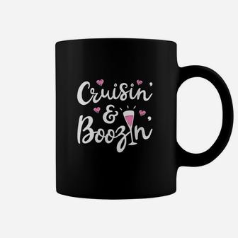 Cruisin And Boozin Funny Cruise Ship Cruising Drinking Coffee Mug - Seseable