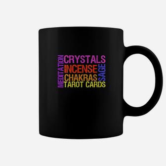 Crystals Sage Incense Chakras Meditation Tarot Spirituality Coffee Mug - Seseable