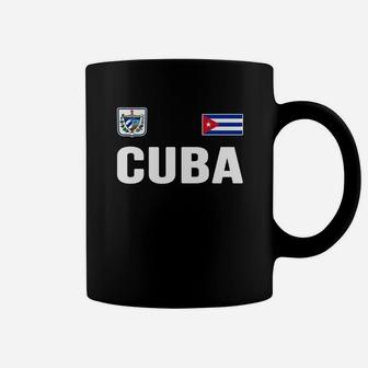 Cuba T-shirt Cuban Flag Tee Retro Soccer Jersey Style Coffee Mug - Seseable