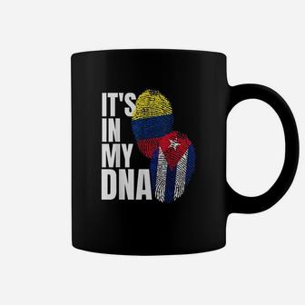 Cuban And Colombian Dna Mix Flag Heritage Gift Coffee Mug - Seseable