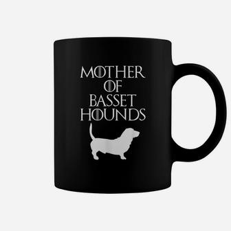 Cute And Unique White Mother Of Basset Hounds Coffee Mug - Seseable