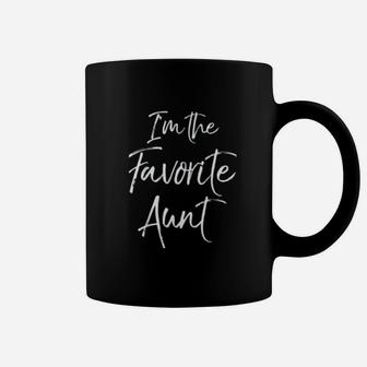 Cute Aunt Gift From Niece And Nephew Fun I Am The Favorite Aunt Coffee Mug - Seseable