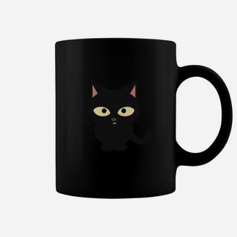 Cute Black Cat Halloween Black Cat Coffee Mug - Seseable