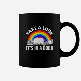 Cute Book Reader Rainbow Book Coffee Mug - Seseable