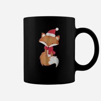 Cute Christmas Fox Adorable Xmas Scarf Fox Coffee Mug - Seseable