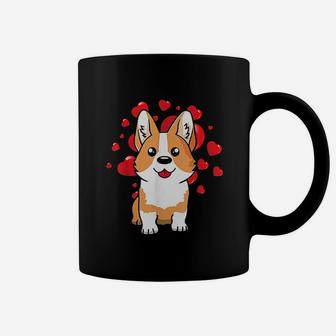 Cute Corgi Dog Valentines Day Love Heart Gift Coffee Mug - Seseable
