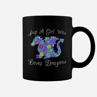 Cute Dragon Lover Gift Women | Just A Girl Who Loves Dragons Coffee Mug - Seseable