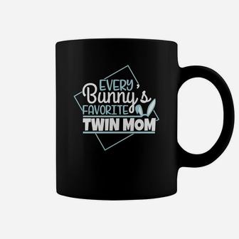 Cute Funny Easter Twin Mom Funny Mother Of Twins Coffee Mug - Seseable