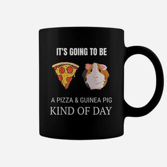Cute Funny Guinea Pig Lover Pizza Lover Graphic Coffee Mug - Seseable