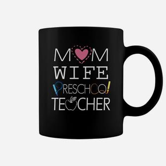 Cute Heart Mom Wife Preschool Teacher Happy Mother Day Coffee Mug - Seseable