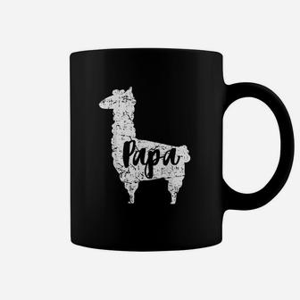 Cute Papa Llama Animal Dad First Fathers Day Outfit Coffee Mug - Seseable