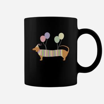 Cute Pastel Flying Dachshund Sausage Dog Coffee Mug - Seseable