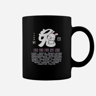 Cute Rabbit Chinese Zodiac Animal Personality Trait Coffee Mug - Seseable