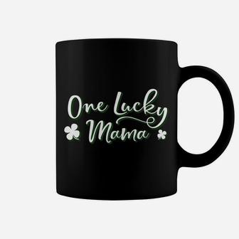 Cute St Patricks Day One Lucky Mama Four Leaf Clover Coffee Mug - Seseable