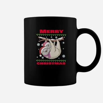 Cute Ugly Christmas Merry Christmas Santa Sloth Coffee Mug - Seseable