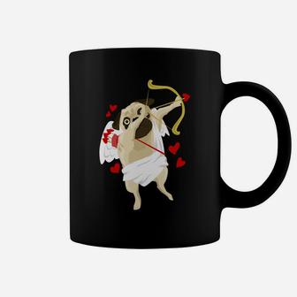 Dabbing Cupid Valentines Pug Dabbing Cupid Coffee Mug - Seseable