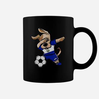 Dabbing Dog El Salvador Soccer Salvadorean Flag Football Coffee Mug - Seseable