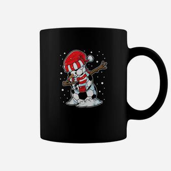 Dabbing Snowman Soccer Ball Christmas Santa Boys Dab Coffee Mug - Seseable