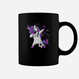 Dabbing Unicorn Soccer Funny Dab Unicorn Soccer Coffee Mug - Seseable