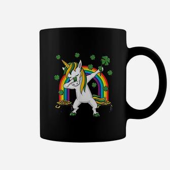 Dabbing Unicorn St Patricks Day Irish Dab Girls Coffee Mug - Seseable