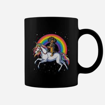 Dachshund Unicorn Space Galaxy Rainbow Dog Coffee Mug - Seseable