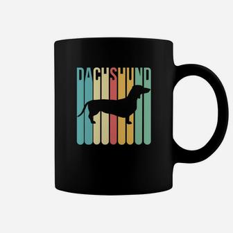 Dachshund Vintage Rainbow Retro Design Coffee Mug - Seseable