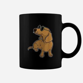 Dachshund Weiner Dog Sun Glasses Coffee Mug - Seseable