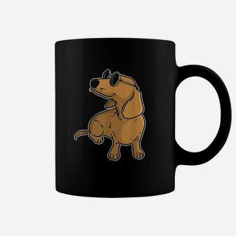 Dachshund Weiner Dog Sun Glasses Coffee Mug | Seseable UK