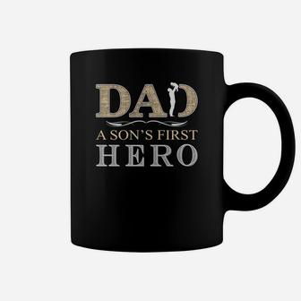 Dad A Sons First Hero Shirt Coffee Mug - Seseable