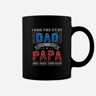 Dad And Papa Cool Fathers Day Gift Coffee Mug - Seseable