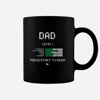 Dad Level 1 Funny Fathers Day New Dad Gamer Coffee Mug - Seseable