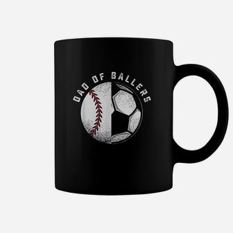 Dad Of Ballers Father Son Soccer Baseball Player Coach Gift Coffee Mug - Seseable