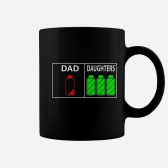 Dad Of Three Daughters Funny Fathers Day Gift Coffee Mug - Seseable