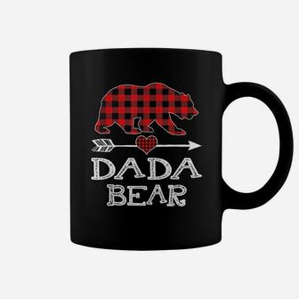 Dada Bear Christmas Pajama Red Plaid Buffalo Family Gift Coffee Mug - Seseable