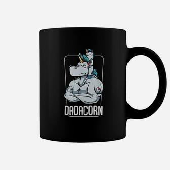 Dadacorn Proud Unicorn Dad And Baby Best Papa Ever Coffee Mug - Seseable