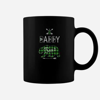 Daddy Bear Buffalo Plaid Green Family Xmas Camping Coffee Mug - Seseable